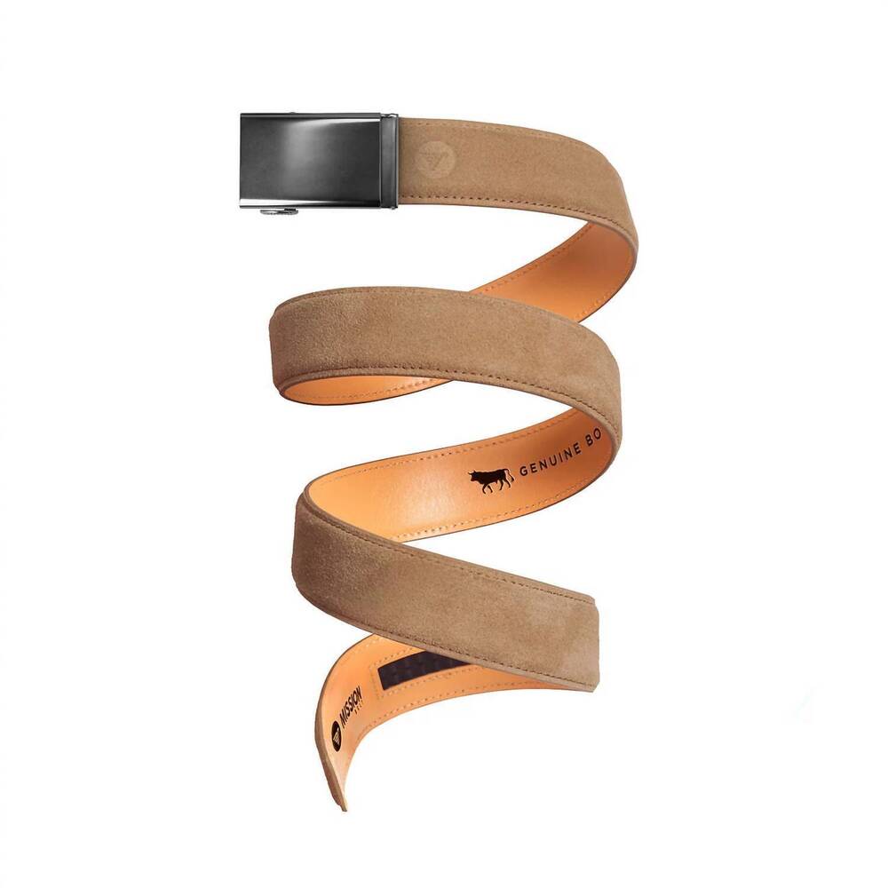 NEW MISSION BELT men's suede belt in honey